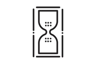 Black Outline Hourglass Icon Review for Embroidery Projects